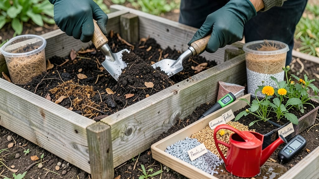 Raised Garden Bed Soil Mixture: Blueberry-Optimized Acidic Blend for Year-Round Harvests
