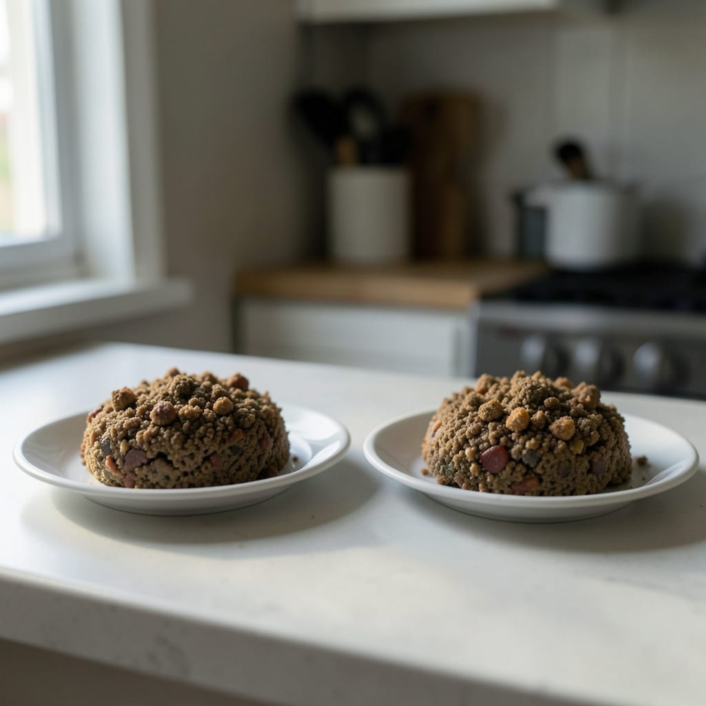 Two versions of the same dish, side by side