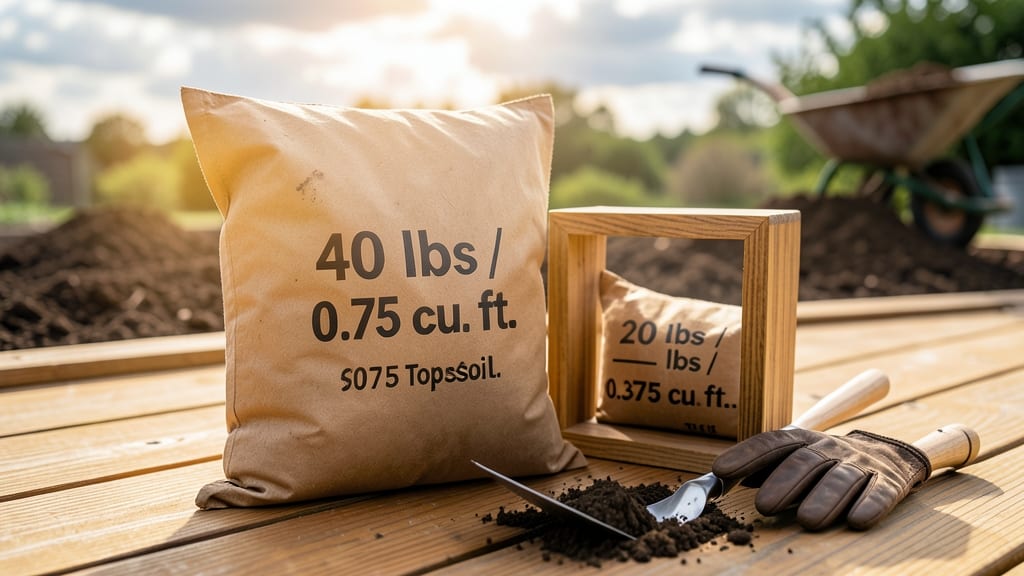 How Much Topsoil Is in a Bag: Standard Cubic Foot Sizes and Weight Guide